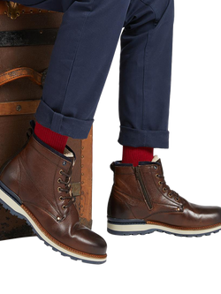 Jones Bootmaker Ealing Leather Lace Up Boots - view 2, Brown