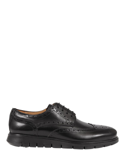 Jones Bootmaker London City Leather Lace Up Brogues, Black