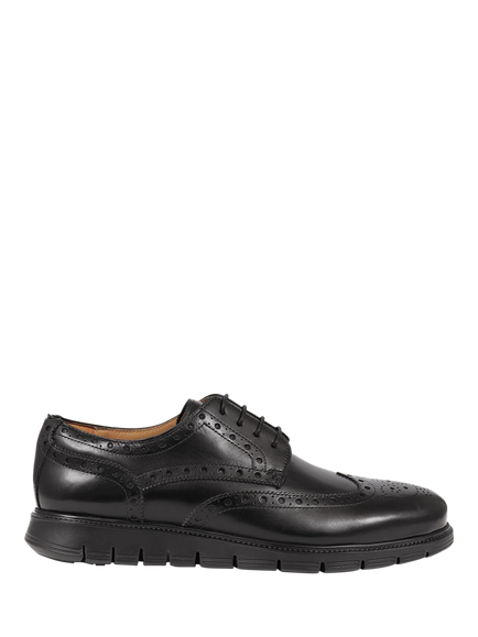 Jones Bootmaker London City Leather Lace Up Brogues, Black