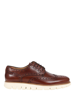 Jones Bootmaker London City Leather Lace Up Brogues, Chestnut