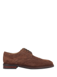 Jones Bootmaker Longwood Suede Brogue Derby Shoes, Brown