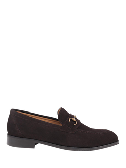 Jones Bootmaker Reece Suede Loafers, Brown