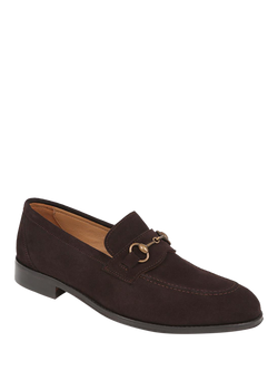Jones Bootmaker Reece Suede Loafers - view 2, Brown
