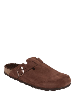 Jones Bootmaker Zaid Suede Mule Slippers - view 2, Chocolate