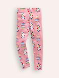 Mini Boden Kids' Fun Christmas Leggings, Pink/Multi