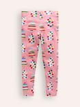 Mini Boden Kids' Fun Christmas Leggings, Pink/Multi