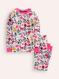 Mini Boden Kids' Snug Long John Festive Pyjamas, Multi