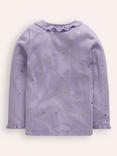 Mini Boden Kids' Ruffle Sparkle Top, Lilac