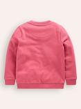 Mini Boden Kids' Cotton Fun Superstitch Horse Sweatshirt, Rose Pink/Multi