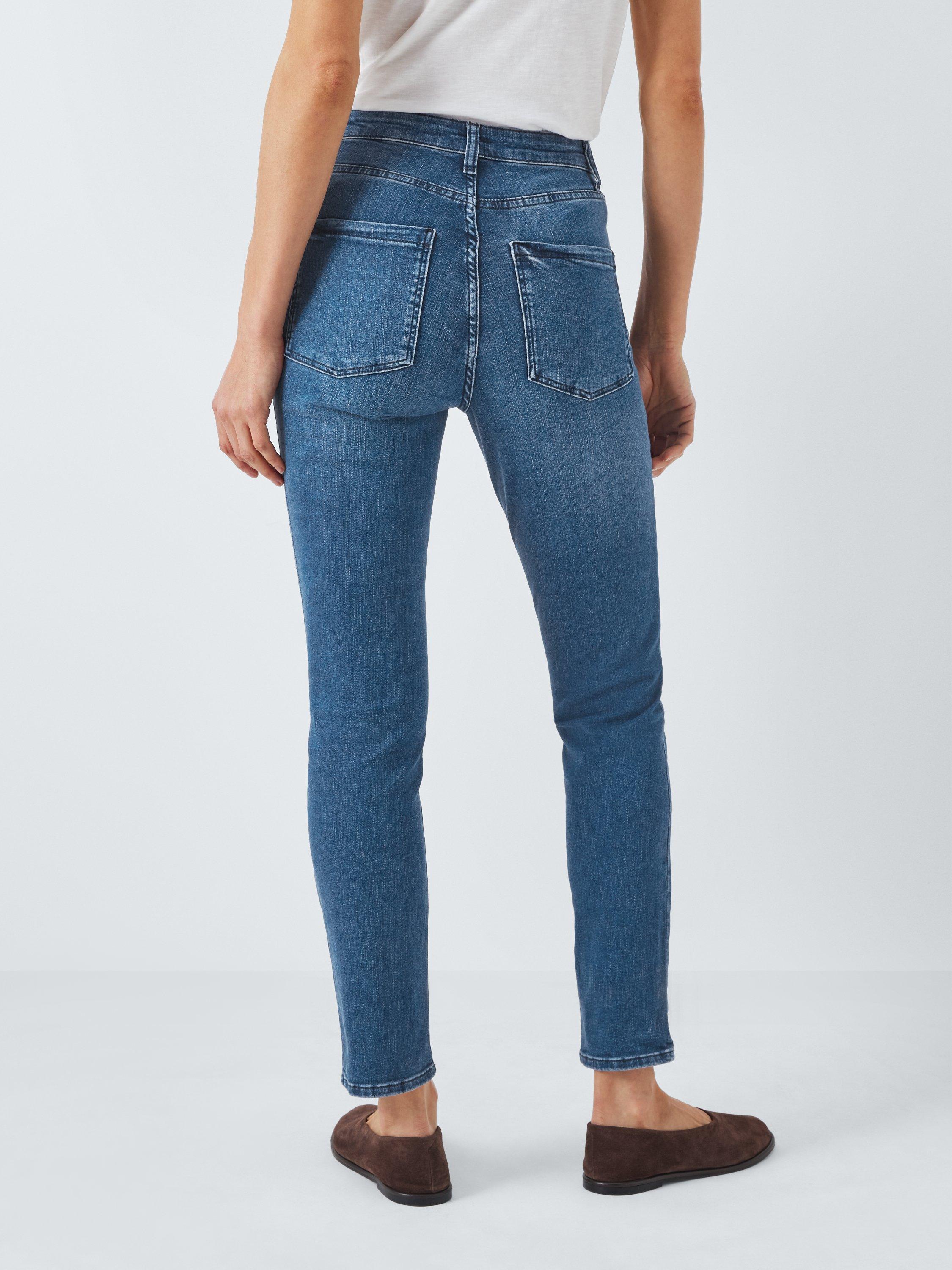 Product image 2 of 6, which shows John Lewis Stretch Cotton Denim Skinny Jeans, Light Blue, 8