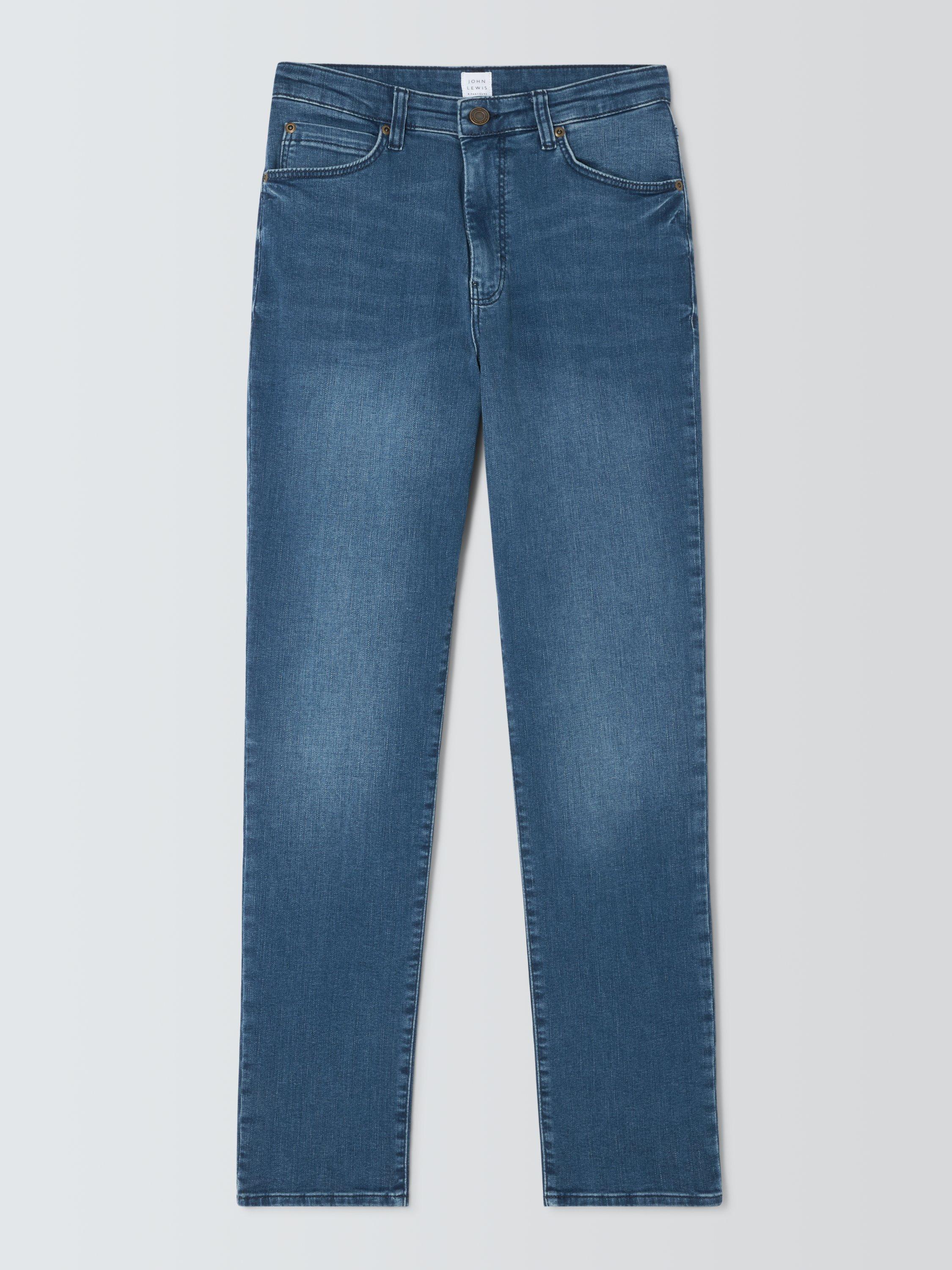 Product image 4 of 6, which shows John Lewis Stretch Cotton Denim Skinny Jeans, Light Blue, 8