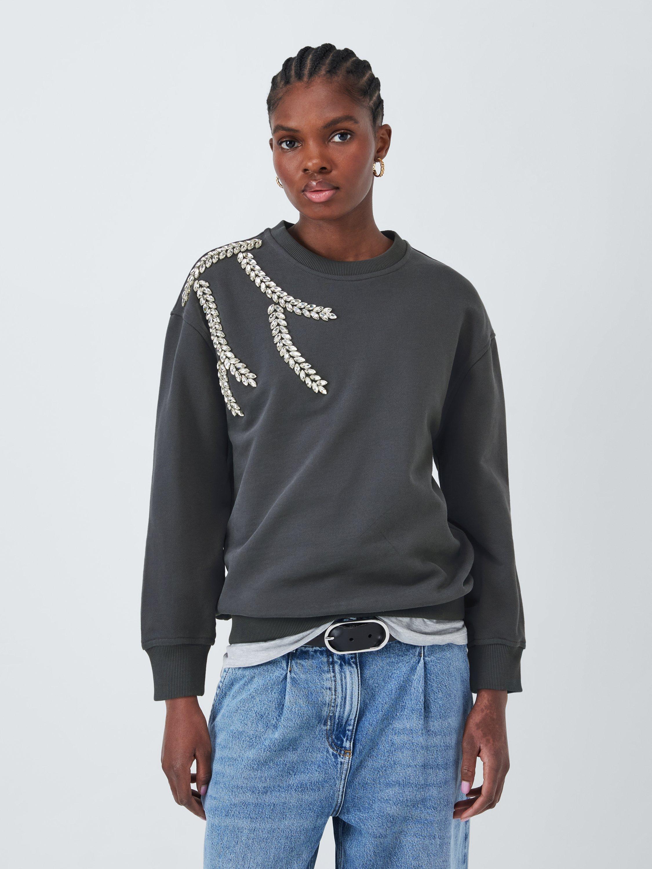 AND/OR Embellished Jersey Sweatshirt, Grey