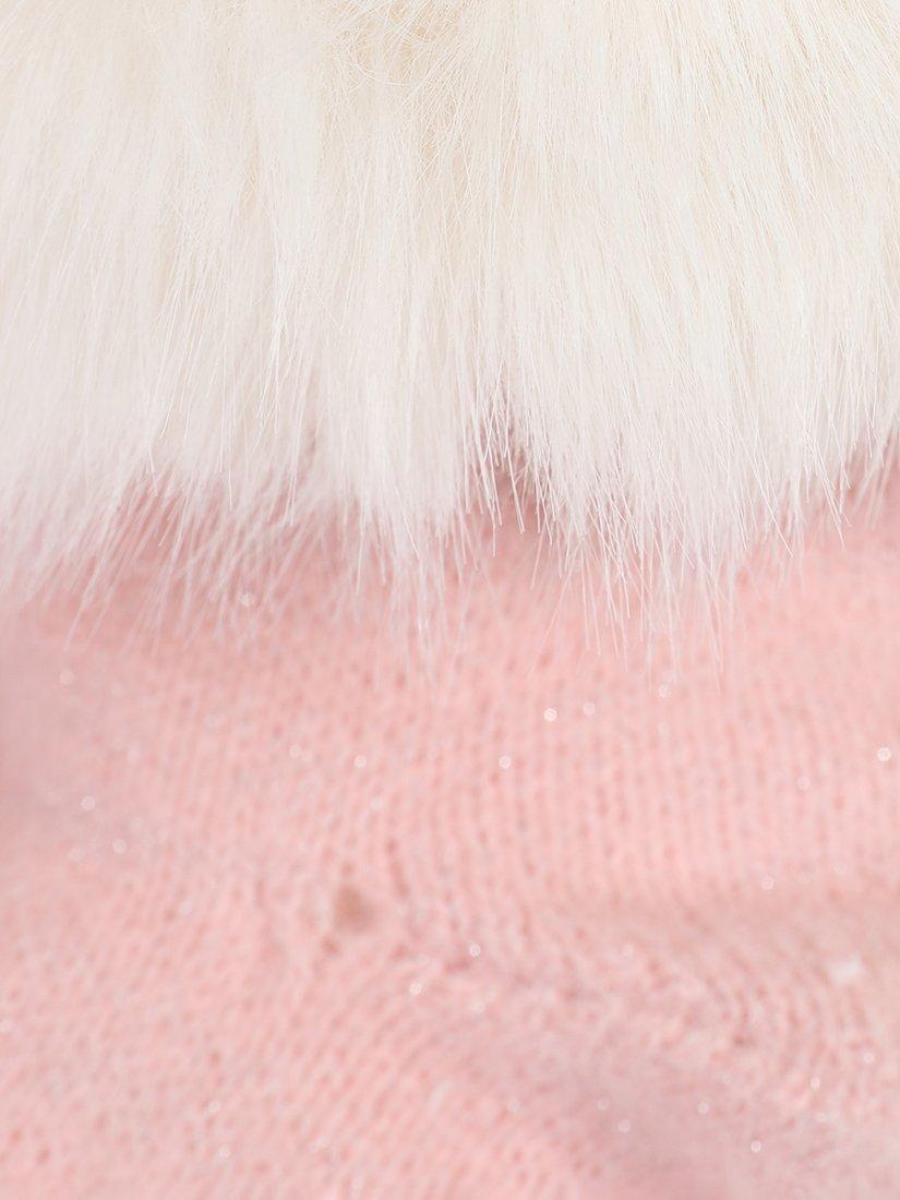 Product image 3 of 4, which shows HotSquash Hearts Cosy Slipper Socks, Baby Pink, S-M