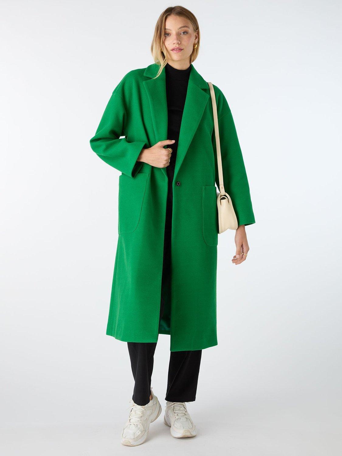 OMNES Leighton Oversized Coat, Green