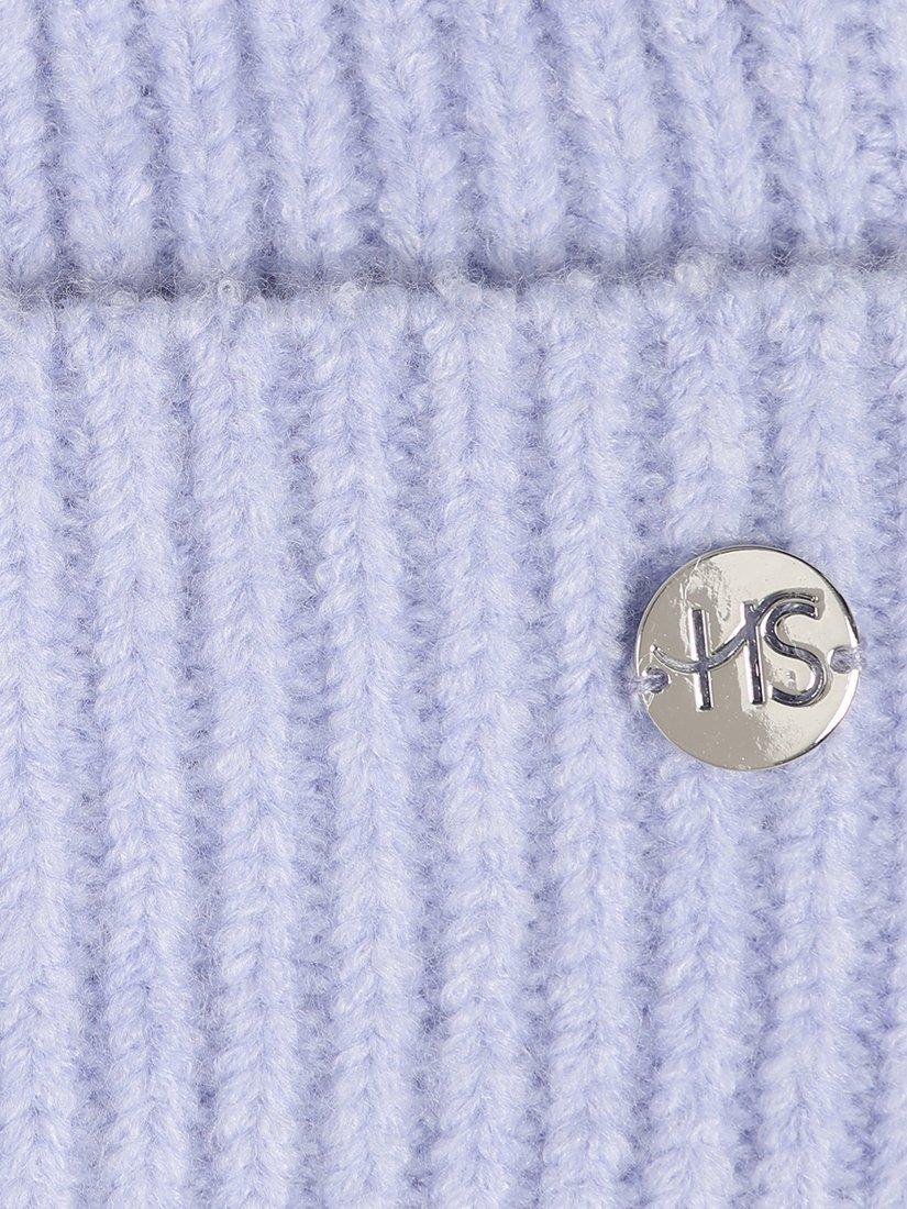 Product image 3 of 4, which shows HotSquash Ribbed Beanie Hat, Lilac