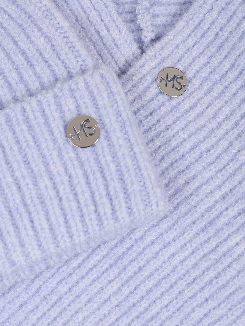 Product image 4 of 4, which shows HotSquash Ribbed Beanie Hat, Lilac
