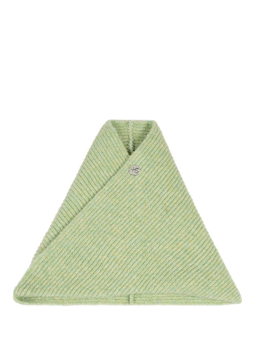 Product image 1 of 3, which shows HotSquash Ribbed Snood, Lime