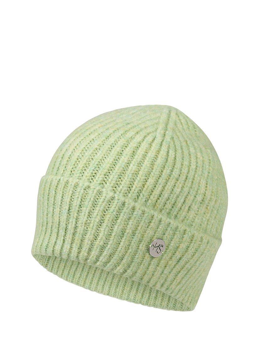 Product image 1 of 4, which shows HotSquash Ribbed Beanie Hat, Lime