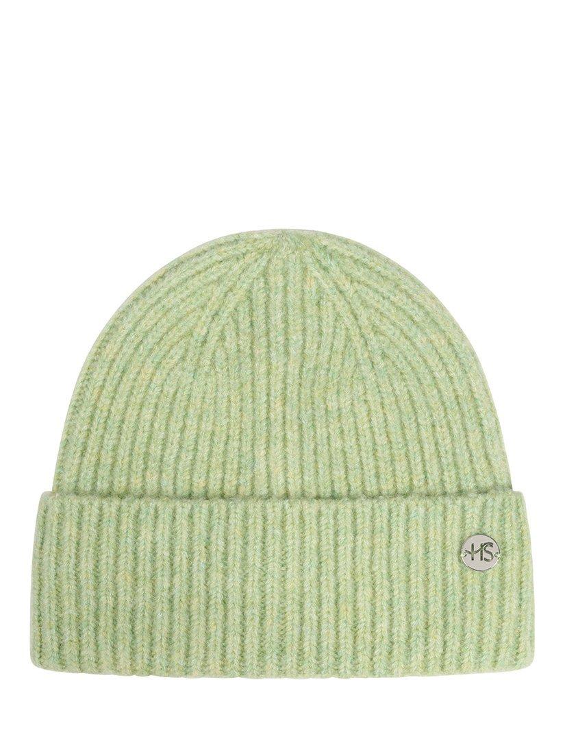 Product image 2 of 4, which shows HotSquash Ribbed Beanie Hat, Lime