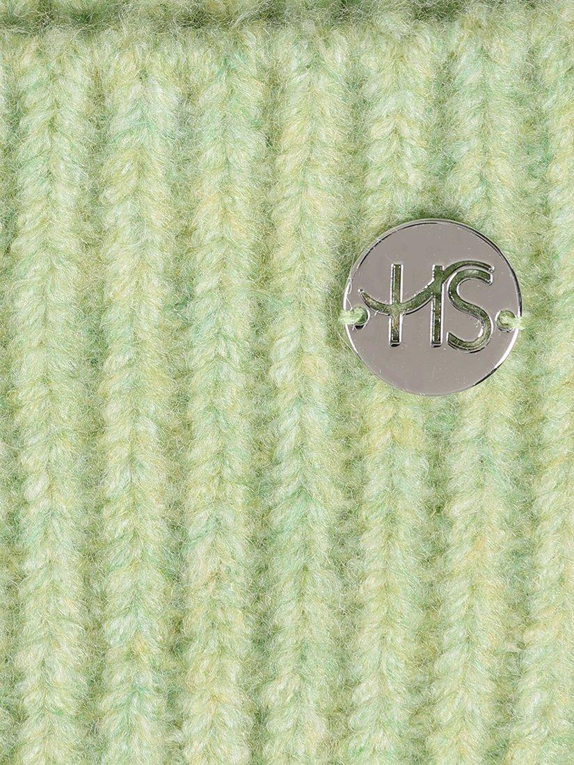 Product image 3 of 4, which shows HotSquash Ribbed Beanie Hat, Lime