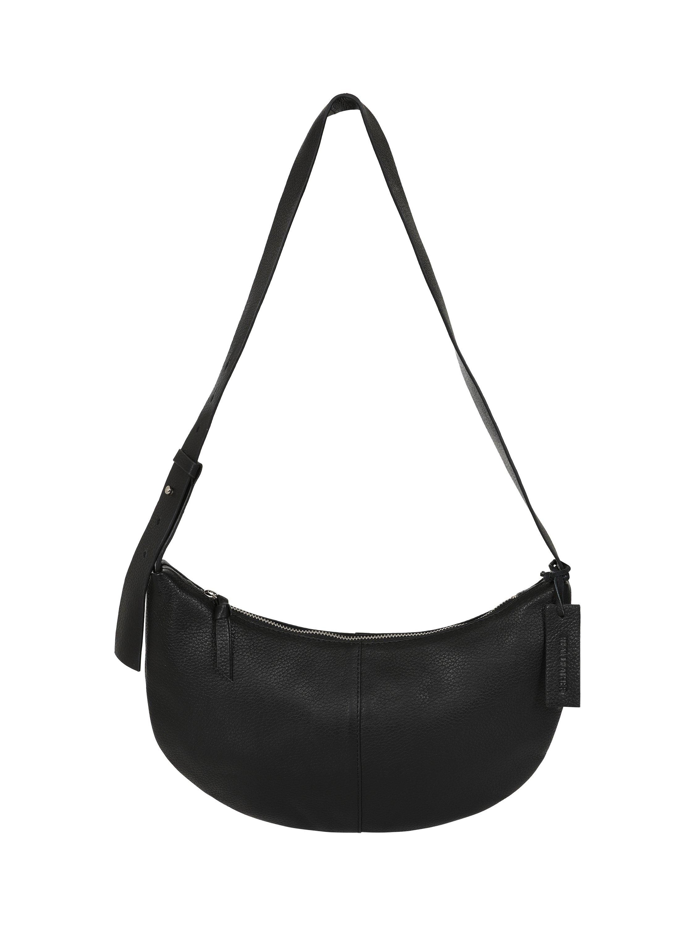 Product image 1 of 5, which shows HotSquash Banana Leather Shoulder Bag, Black