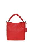 HotSquash Braid Handle Leather Shoulder Bag, Red