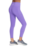 Skechers Go Walk Wear High Waisted 7/8 Gym Leggings, Neon Pink/Purple