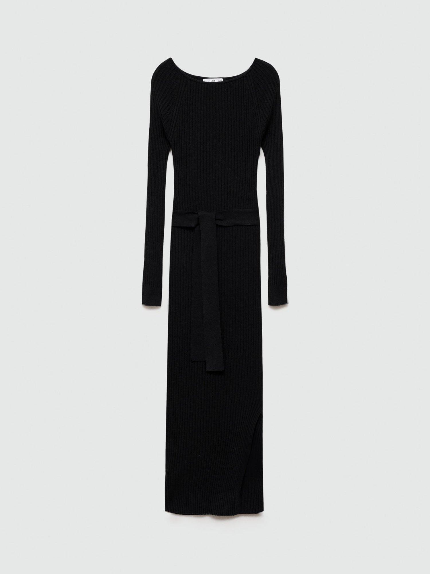 Product image 3 of 7, which shows Mango Goleto Off Shoulder Dress, Black, 8