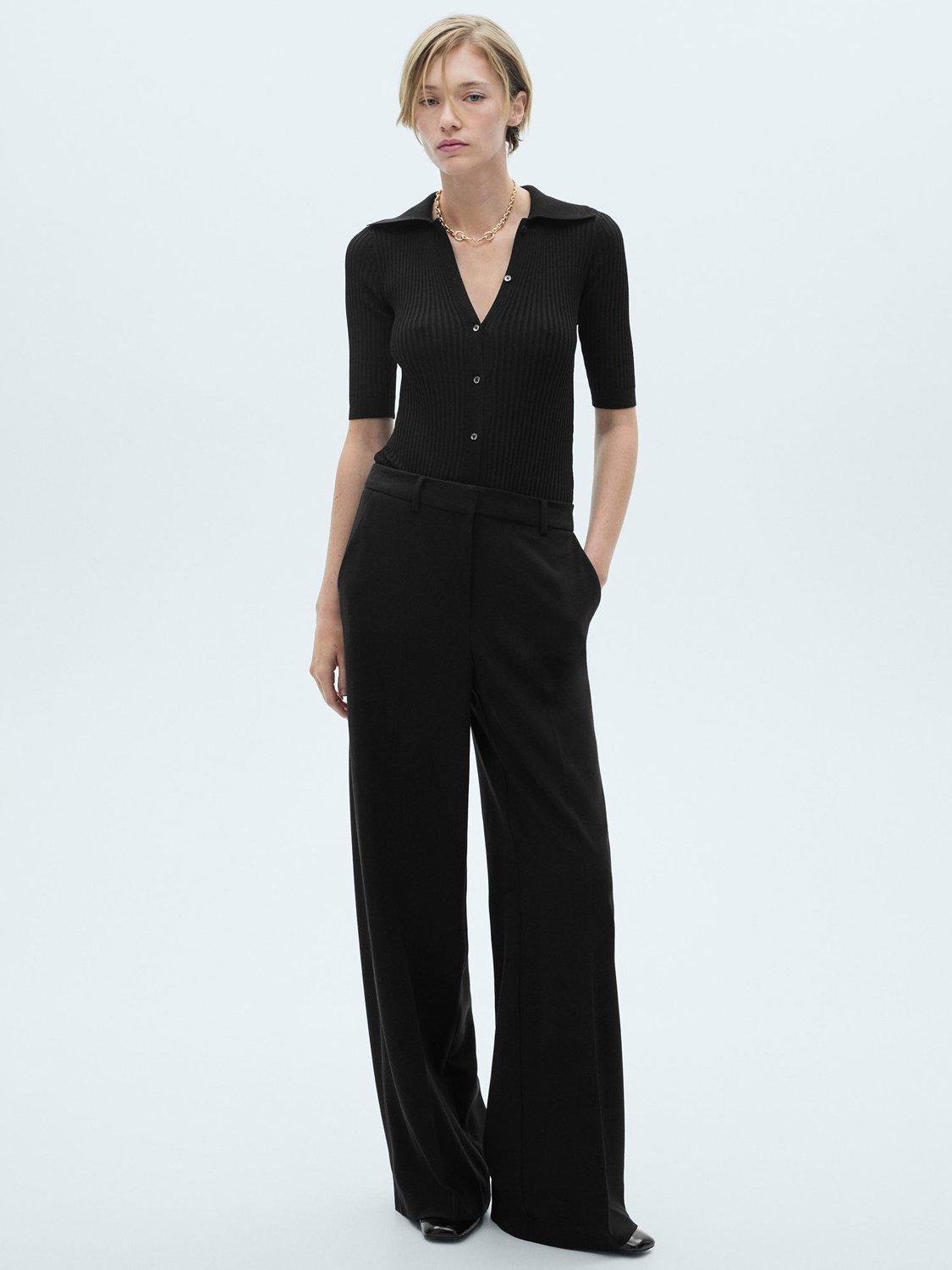 Mango Luna Tailored Jumpsuit, Black