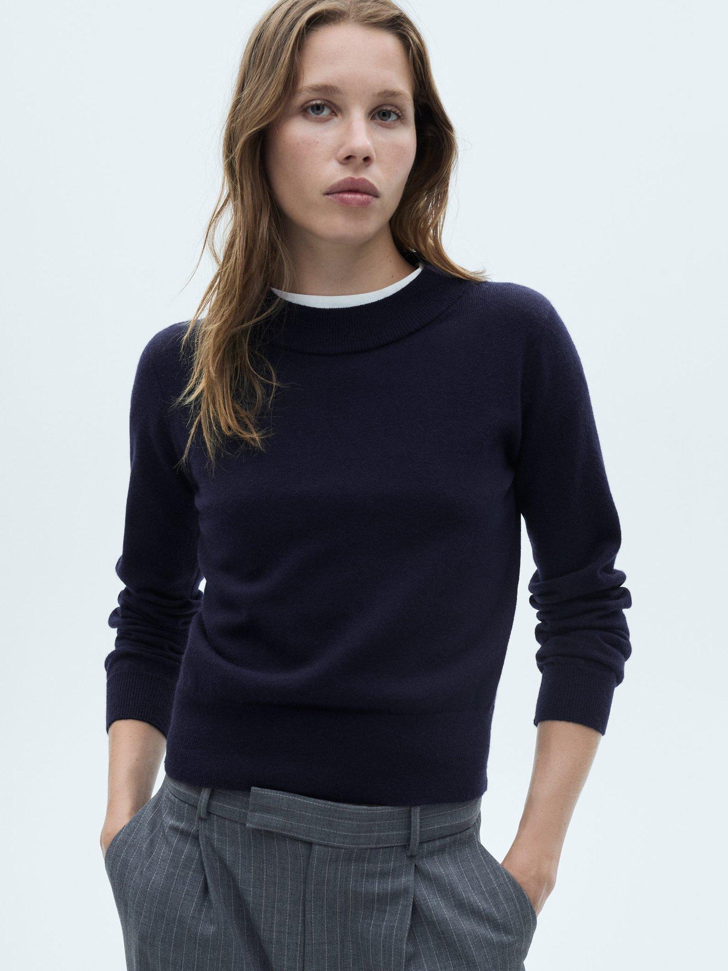 Mango Nekko Crew Jumper, Navy