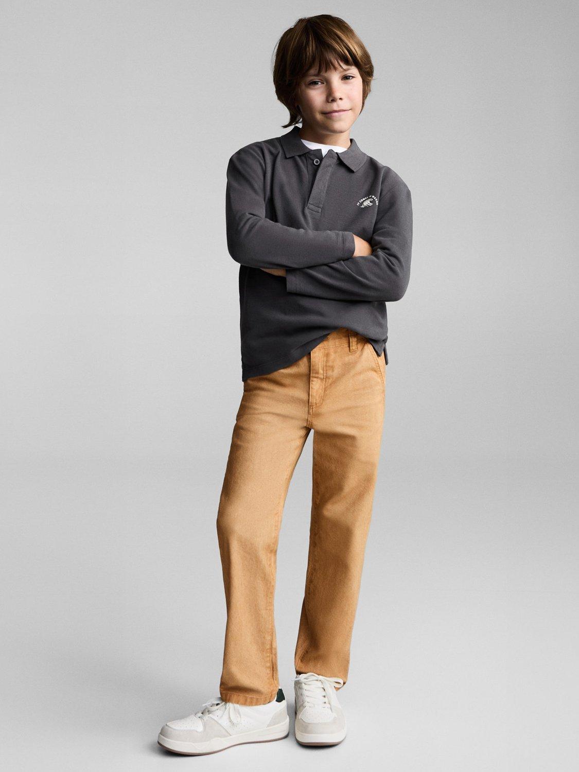 Mango Boy's Raul Regular Fit Jeans, Medium Brown