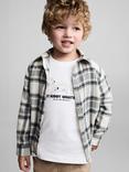 Mango Kids' Charlie Cotton Check Shirt, Multi