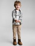 Mango Kids' Charlie Cotton Check Shirt, Multi