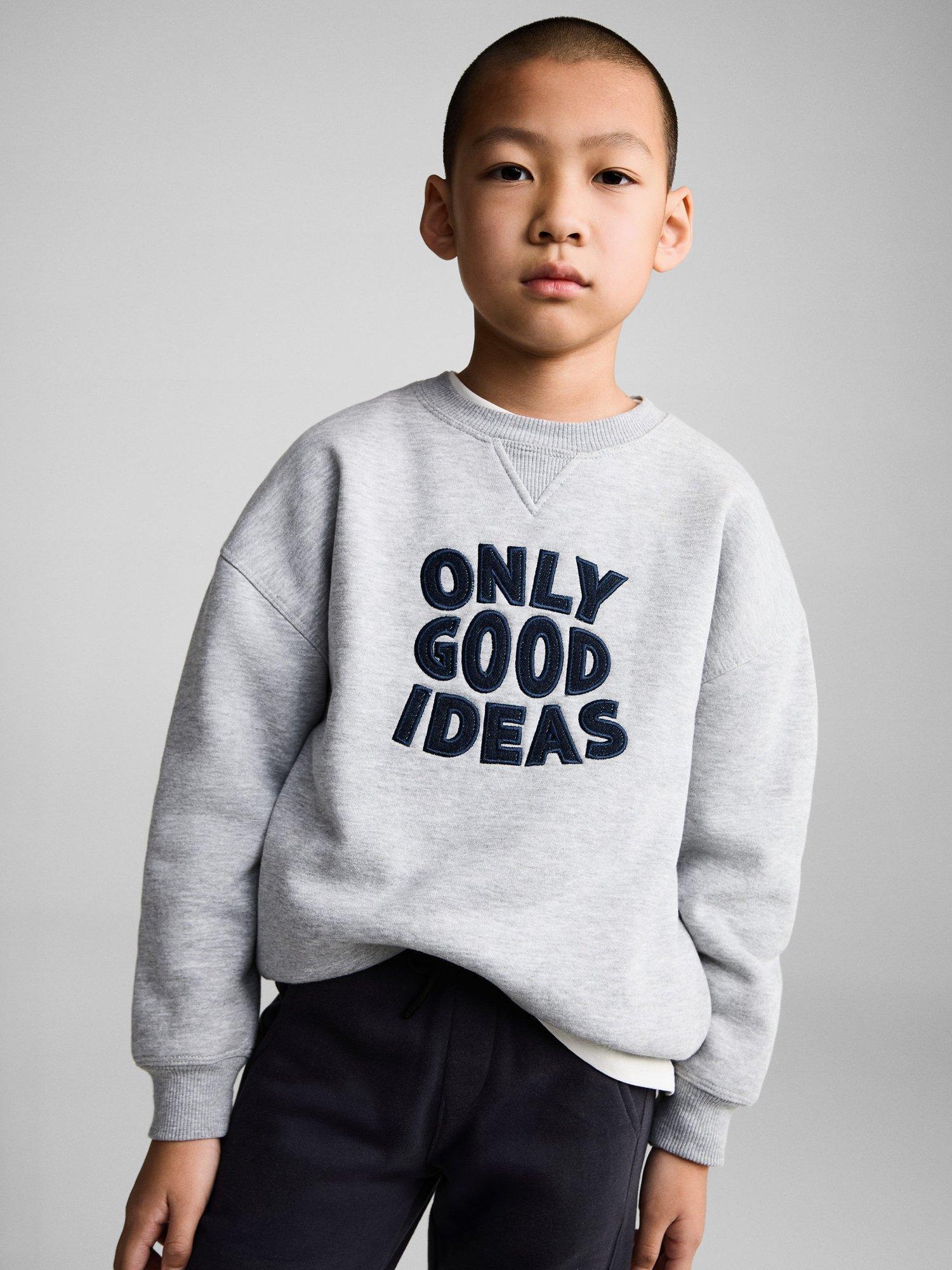 Mango Kids' Cotton Warm Joggers, Navy