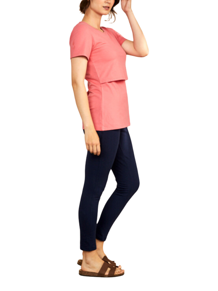 Bshirt Lift The Flap Nursing T-Shirt, Rose, Rose