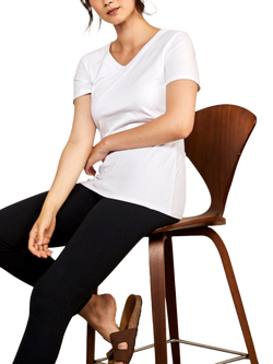 Bshirt Lift The Flap Nursing V-Neck T-Shirt, White, White
