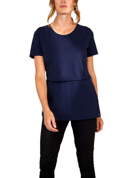 Bshirt Lift The Flap Nursing T-Shirt, Navy, Navy