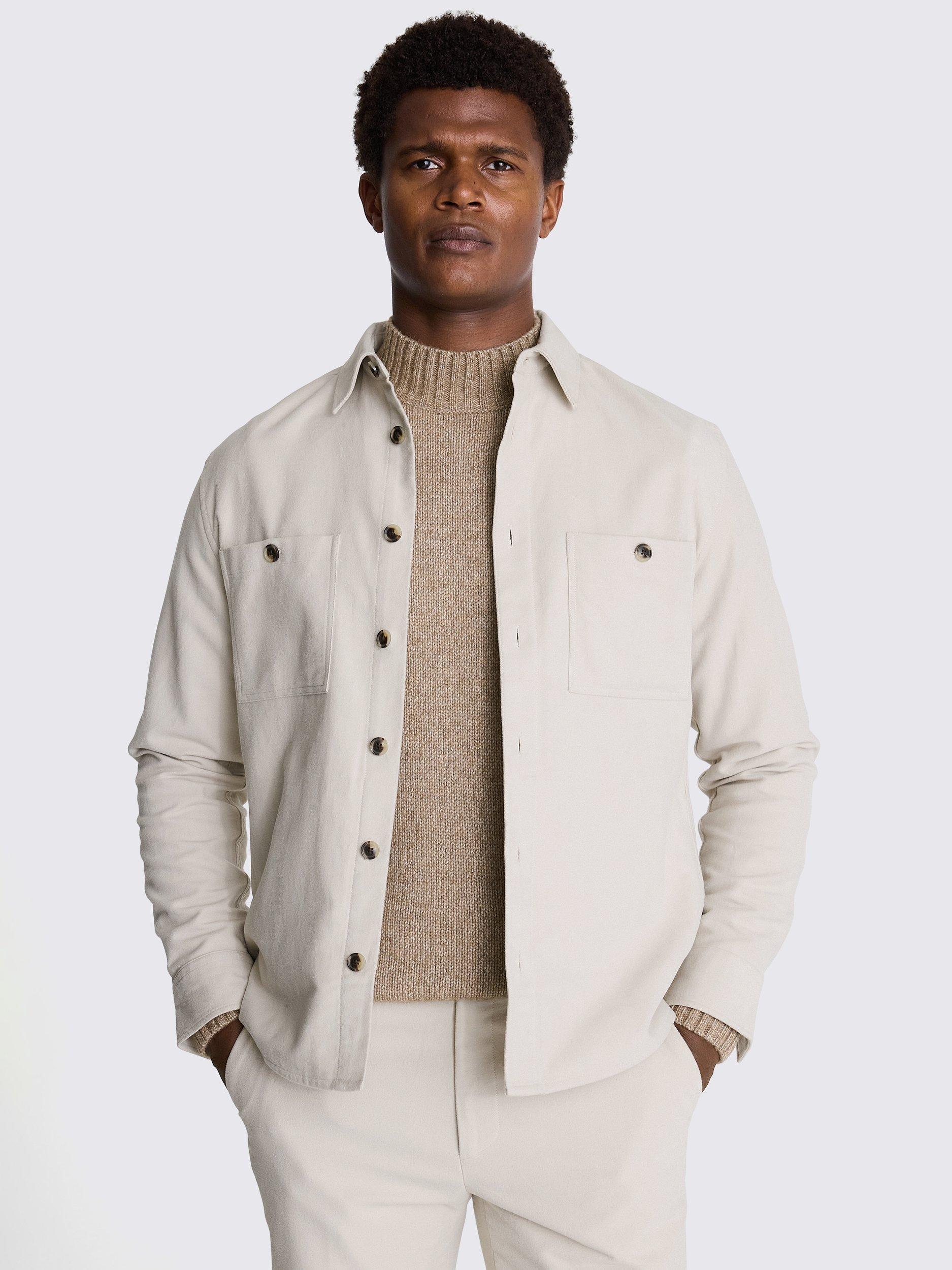 Moss Moleskin Overshirt, Beige