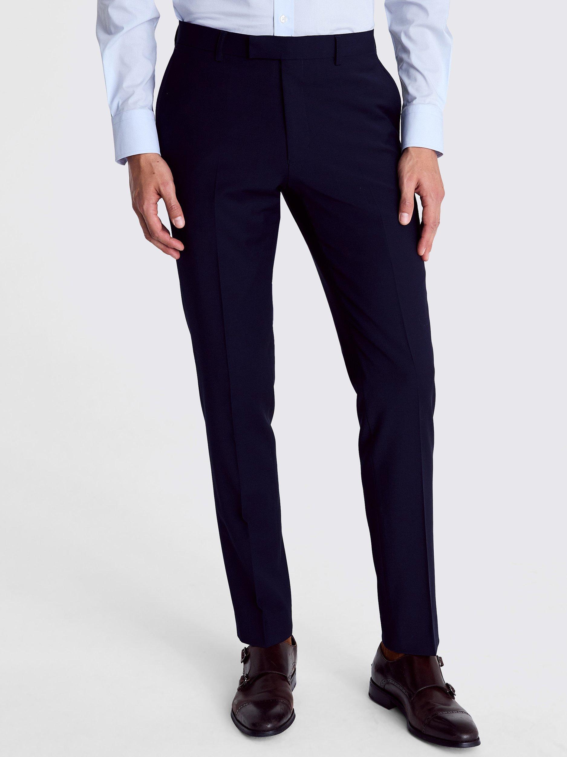 Product image 1 of 3, which shows Moss X DKNY Wool Blend Slim Fit Suit Trousers, Blue, 30S