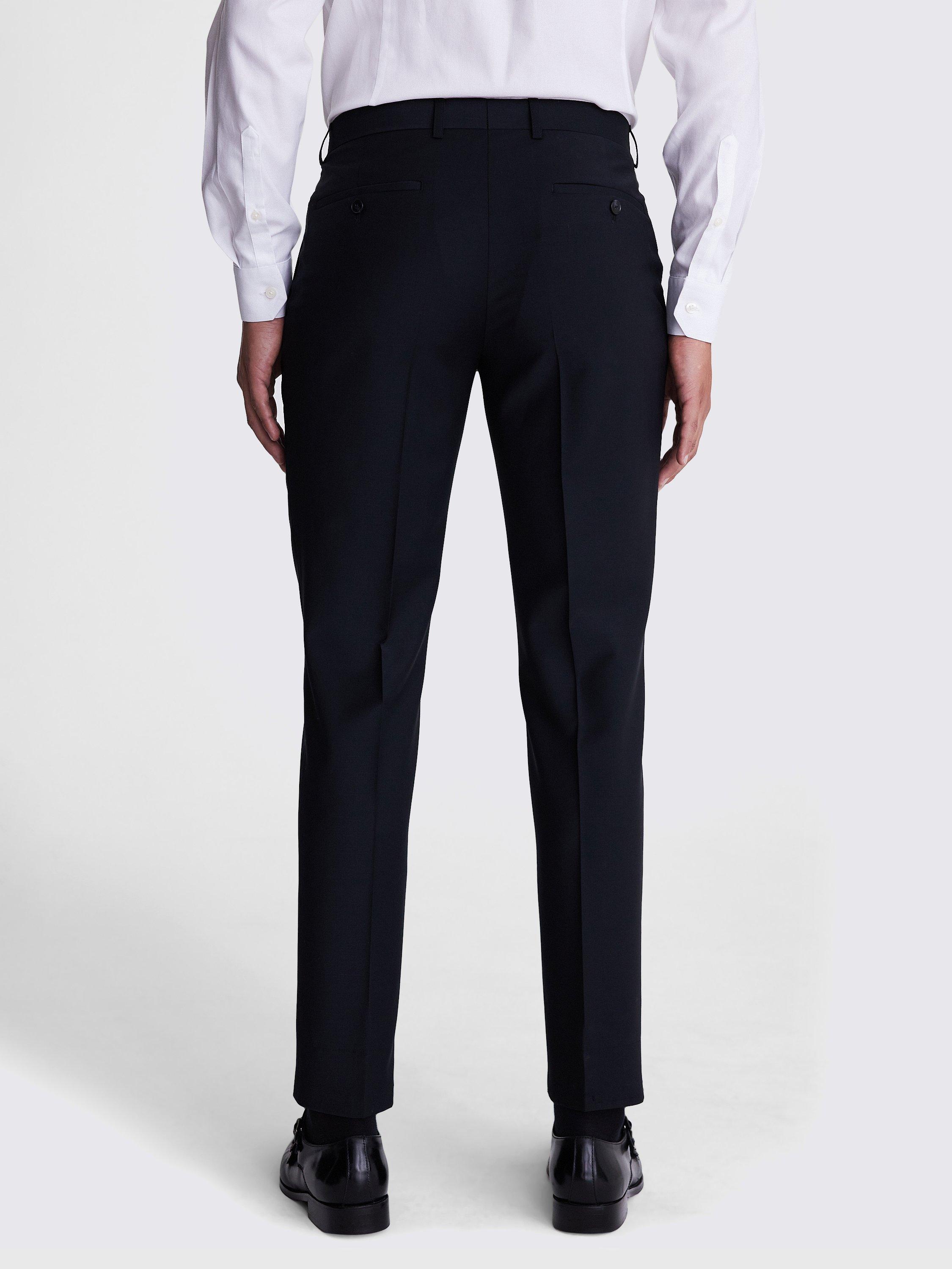 Product image 2 of 3, which shows Moss X DKNY Wool Blend Slim Fit Suit Trousers, Black, 30S