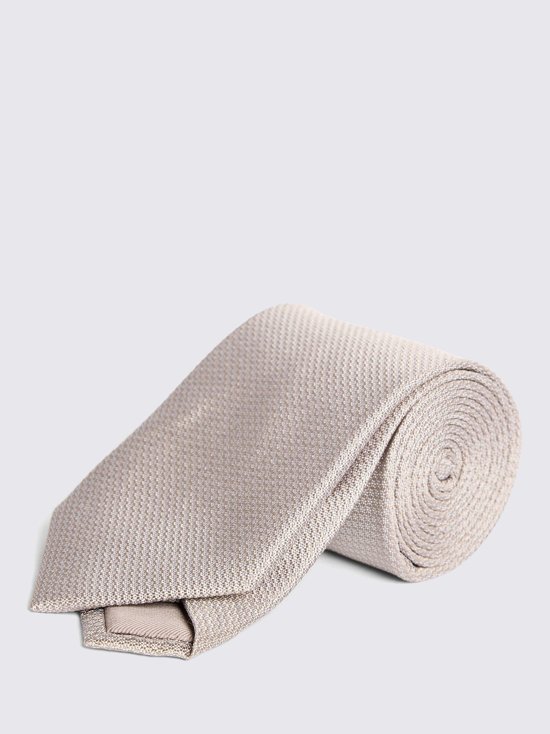 Product image 1 of 3, which shows Moss Silk Semi Textured Tie, Yellow