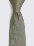 Moss Silk Semi Plain Tie, Green