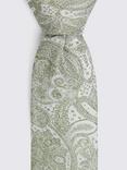 Moss Silk Paisley Tie, Green