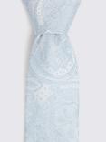 Moss Silk Paisley Tie, Blue