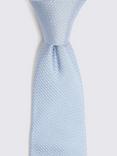 Moss Silk Semi Plain Tie, Blue