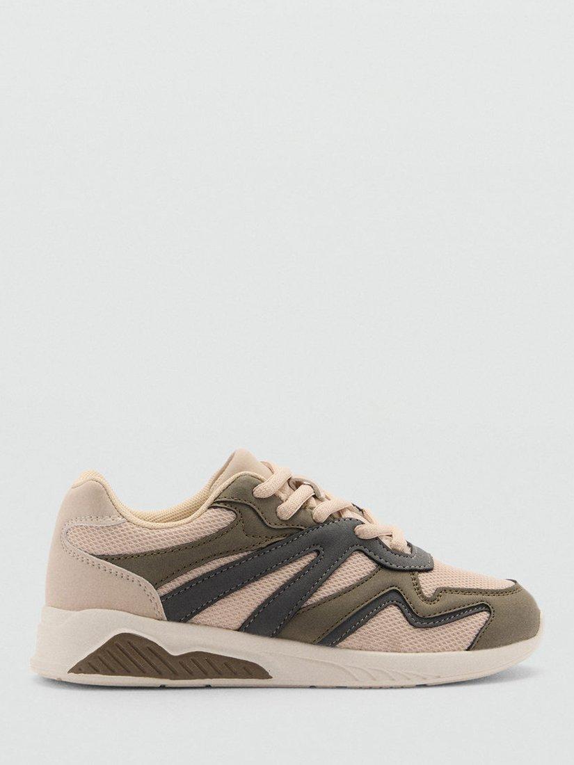 Mango Kids' Mike Trainers, Beige/Khaki