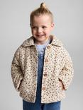 Mango Kids' Flow Floral Print Coat, Multi