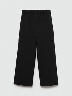 Mango Kids' Barbara Drawstring Palazzo Trousers, Black - view 2, Black