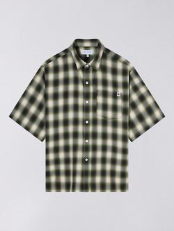 Edwin Millbury Regular Fit Tartan Shirt, Green/Black, Green / Black