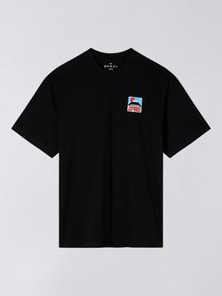 Edwin Fuji Sunset Cotton Jersey T-Shirt, Black, Black